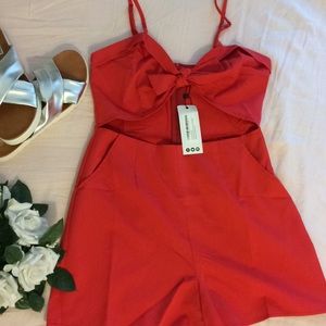 Front cutout Romper jumpsuit